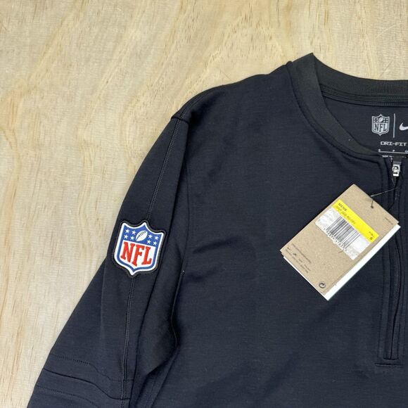 NEW Baltimore Ravens Nike Sideline Lockup Performance 1/4 Zip Top Black Small SM - Picture 4 of 15